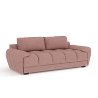 3-SITZER SOFA Peebles Rosa Webstoff - Pink/Schwarz, Holz/Holzwerkstoff (244/90/101cm) - Maison de Reve