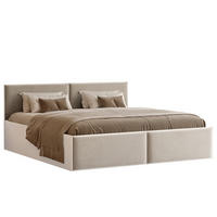 POLSTERBETT ATHERIS 120/200 cm Bettkasten, ohne Matratze, Hellbeige - Sandfarben, Holz/Holzwerkstoff (120/200cm) - Idohome