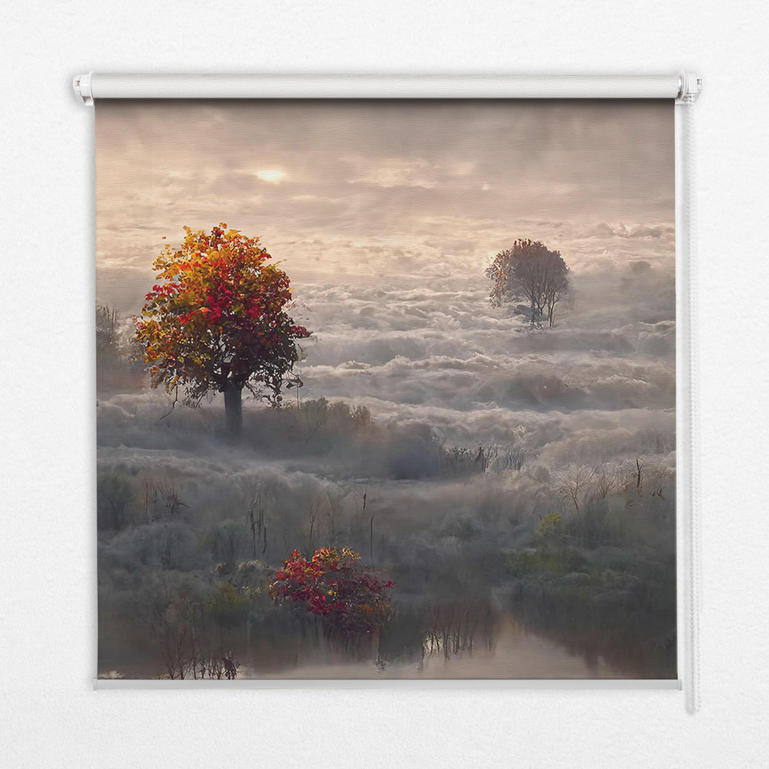 TULUP VNITŘNÍ roleta - okenní roleta - roleta - 100x180 cm - Stromy v mlze