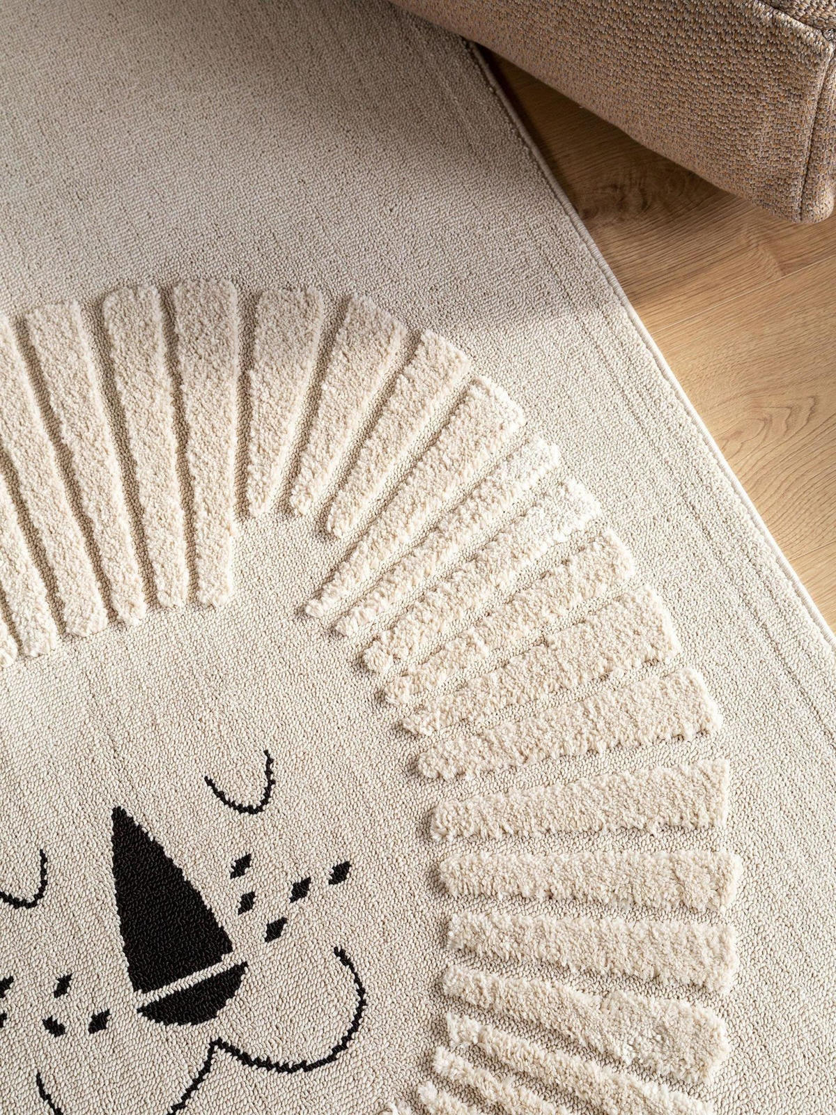 DĚTSKÝ koberec Momo Krémová 90x130 cm - béžová, textil/přírodní materiály (90/1cm) - KUNSTLOFT