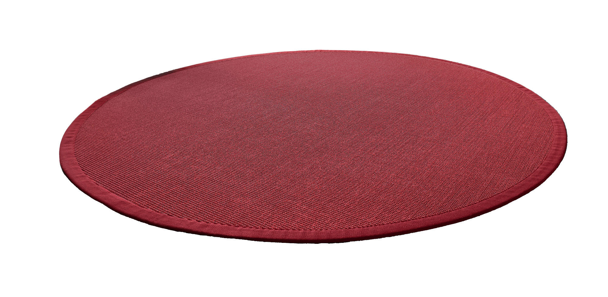 TEPPICH Sisal Manaus rubin/mohnrot Rund 350cm - Rot, Textil (350/350cm) - Astra