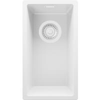 SPÜLBECKEN London Slim, 2-er set Alles Weiß 26/47 cm 1 Becken + Ablauf-Set ab 30er Unterschrank - Weiß, Kunststoff (26/20/47cm) - Primagran