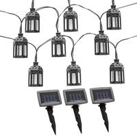 LED AUSSENLEUCHTE Solar Lichterkette Schwarz - Schwarz, Kunststoff (200/3/6cm) - Nowa