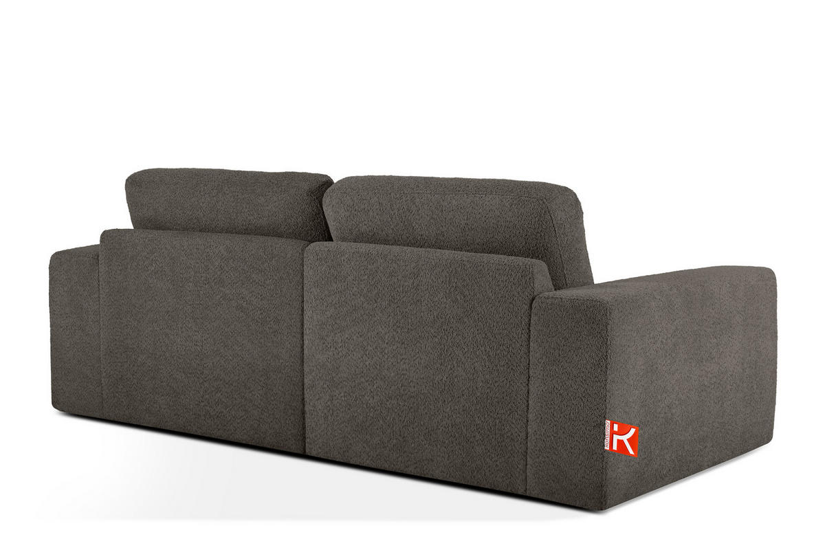 2-SITZER SOFA ZUCCO, Dunkelbraun - Dunkelbraun, Holz/Holzwerkstoff (212/85/100cm) - KONSIMO®