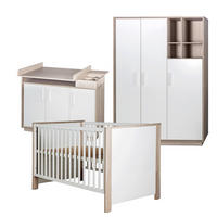 BABYZIMMER-SET Olaf 3-teilig - Weiß, Holzwerkstoff (76/82/142.5cm) - Roba