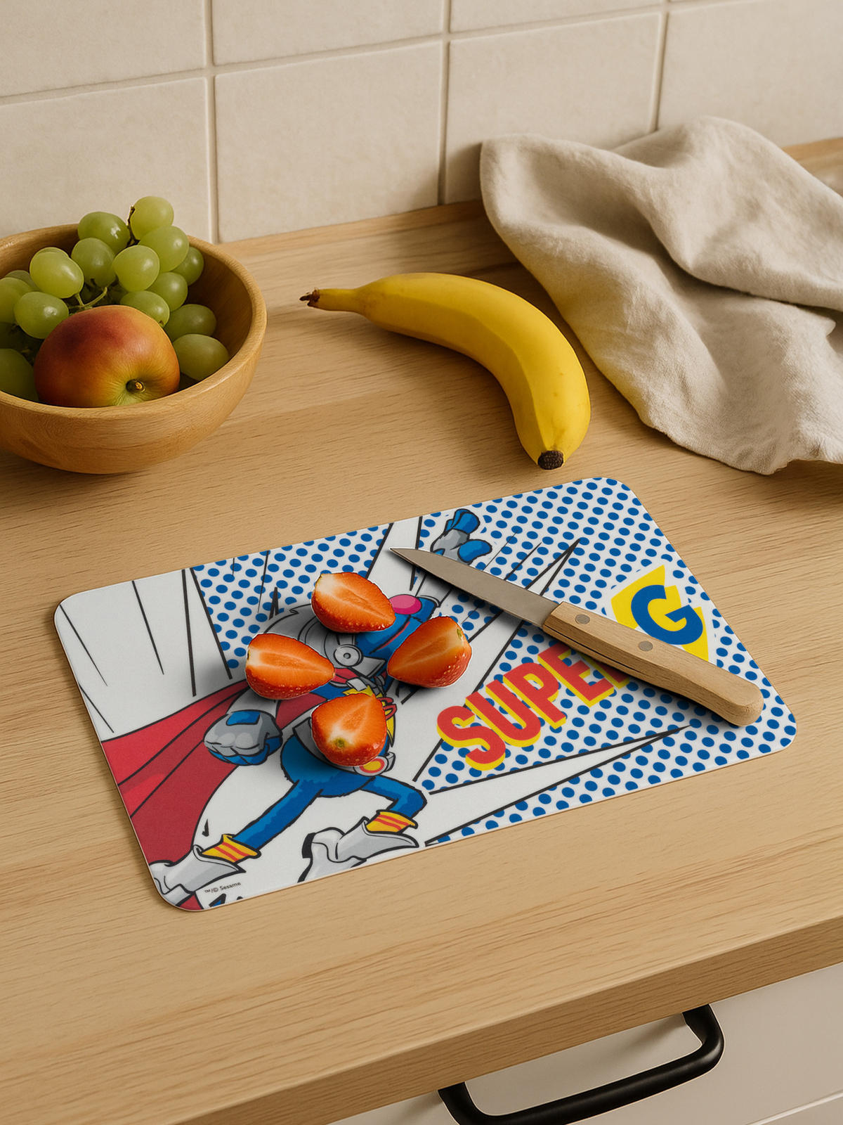 BRETTCHEN Sesamstraße Super Grobi Mehrfarbig 14,5 x 23,5 cm - Multicolor, Kunststoff (14.5/23.5cm) - United Labels