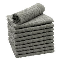 SEIFTÜCHER, 10er-Set, 30x30 cm, 100% Baumwolle, Grau - Anthrazit, Textil (30/30cm) - Zollner