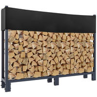 KAMINHOLZREGAL 160/25/115 cm Metall anthrazit - Anthrazit, Textil/Metall (160/115/25cm) - CLP