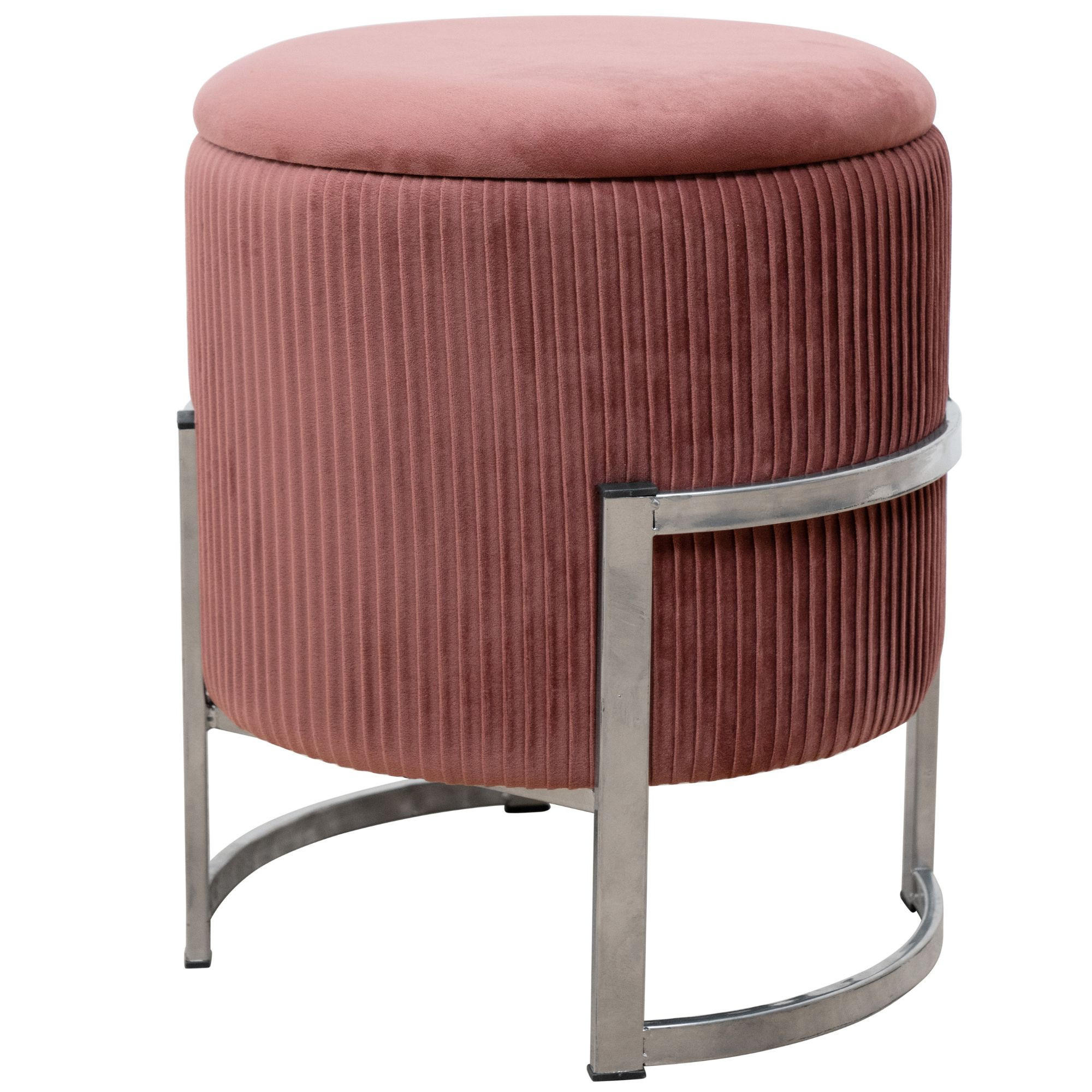 POLSTERHOCKER Rosa 40/46/40 - Rosa, Textil (40/46/40cm) - RAUMHIRSCH FURNITURE