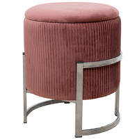 POLSTERHOCKER Rosa 40/46/40 - Rosa, Textil (40/46/40cm) - RAUMHIRSCH FURNITURE