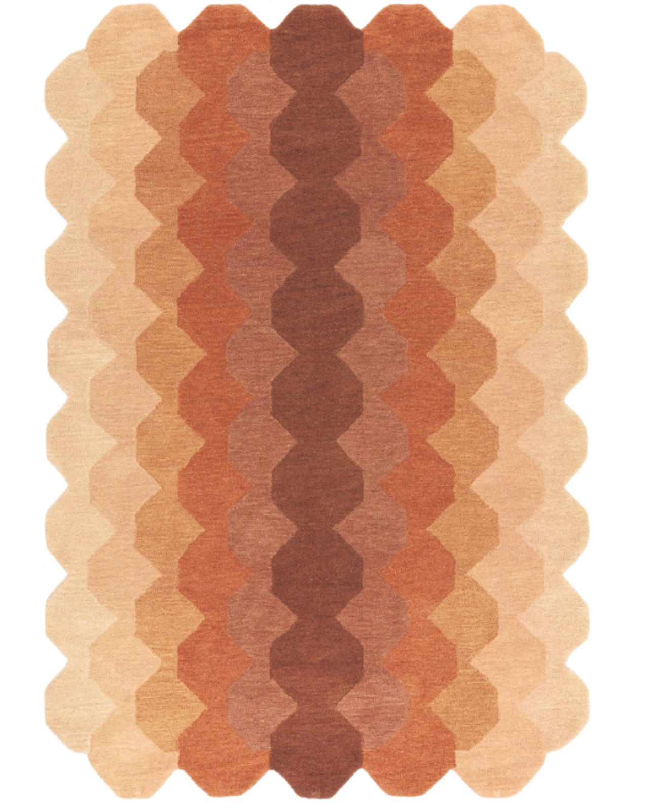 TEPPICH modern handgetuftet KERNEL Orange 160 x 230 cm - Orange, Naturmaterialien (160/230cm) - Novatrend