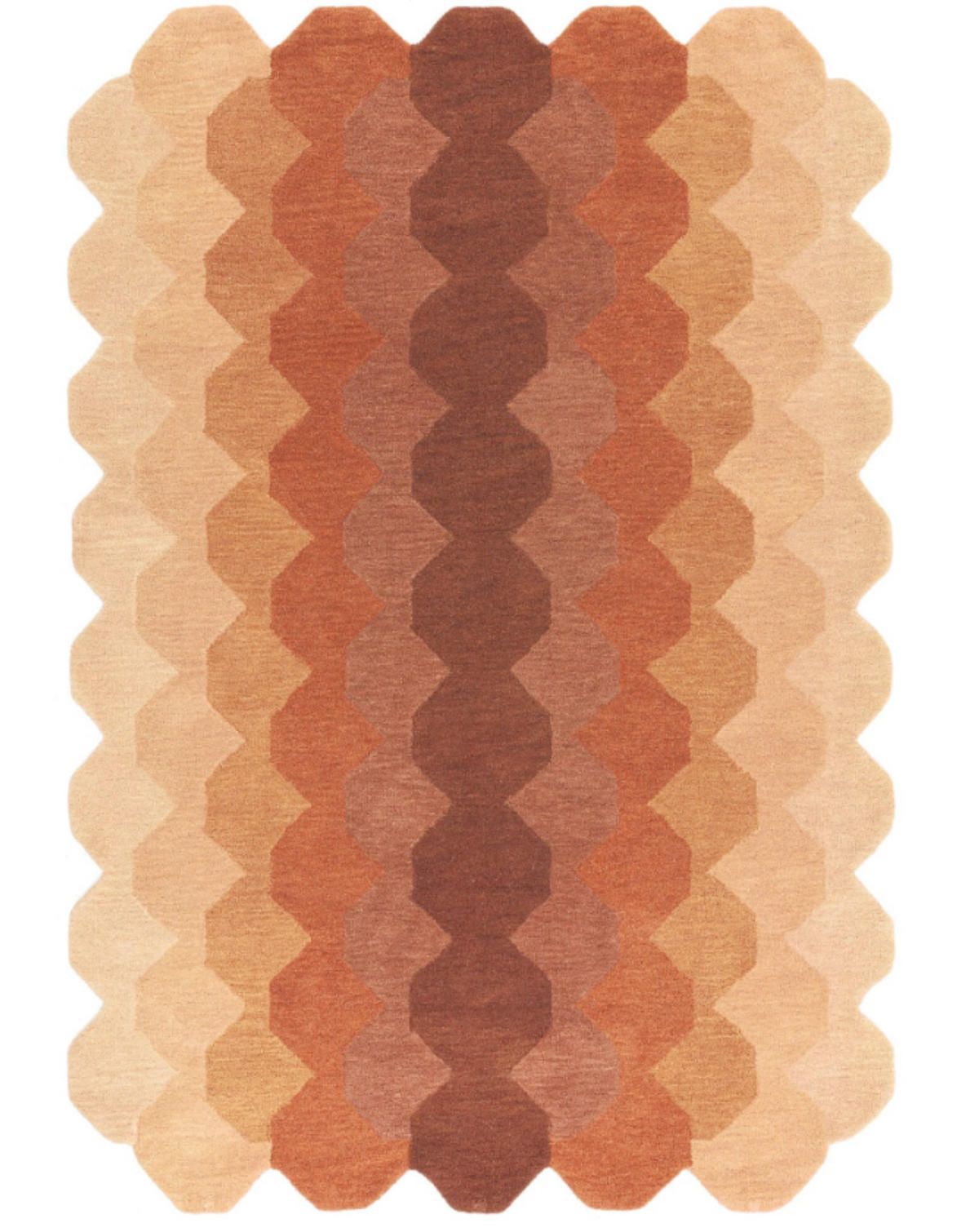 TEPPICH modern handgetuftet KERNEL Orange 160 x 230 cm - Orange, Naturmaterialien (160/230cm) - Novatrend