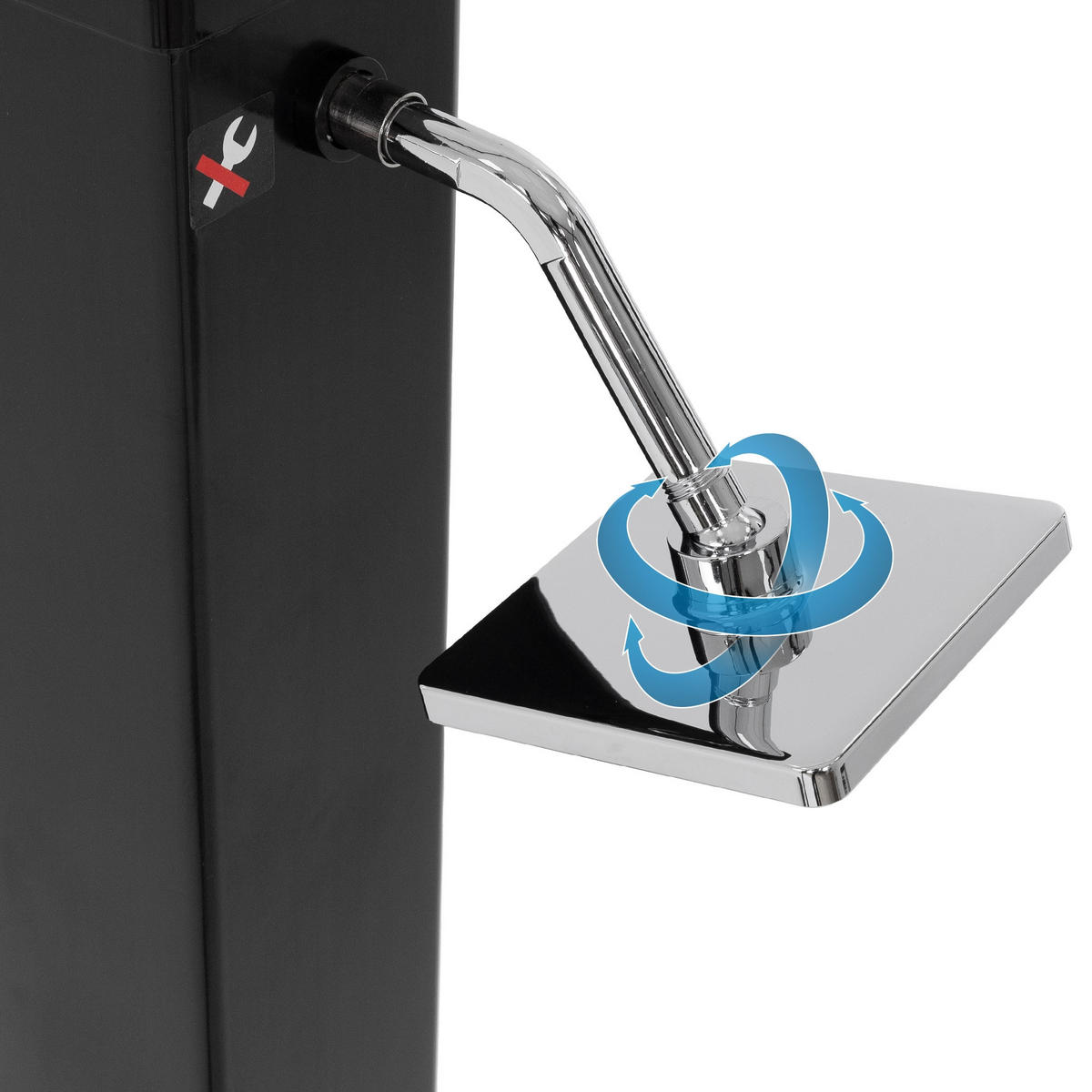 SOLARDUSCHE - Schwarz, Kunststoff (20/217/50cm) - ML-DESIGN