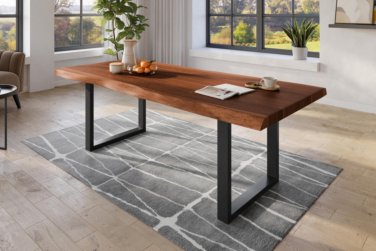 ESSTISCH TITAN - Schwarz/Braun, Holz (110/240/79cm) - SAM
