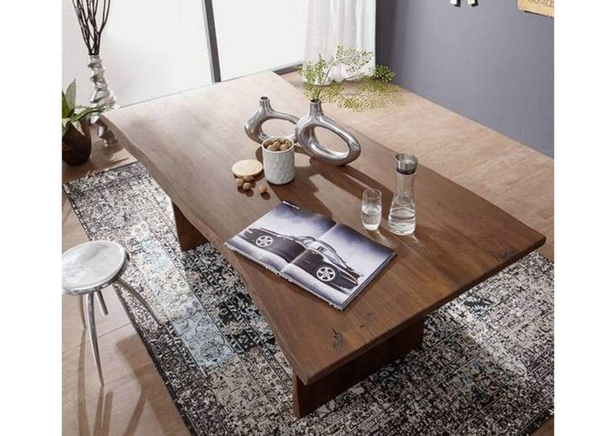 BAUMTISCH Akazie 200x100x76 braun lackiert PURE ACACIA #215 - Braun, Holz (200/100/76cm) - Massivmoebel24