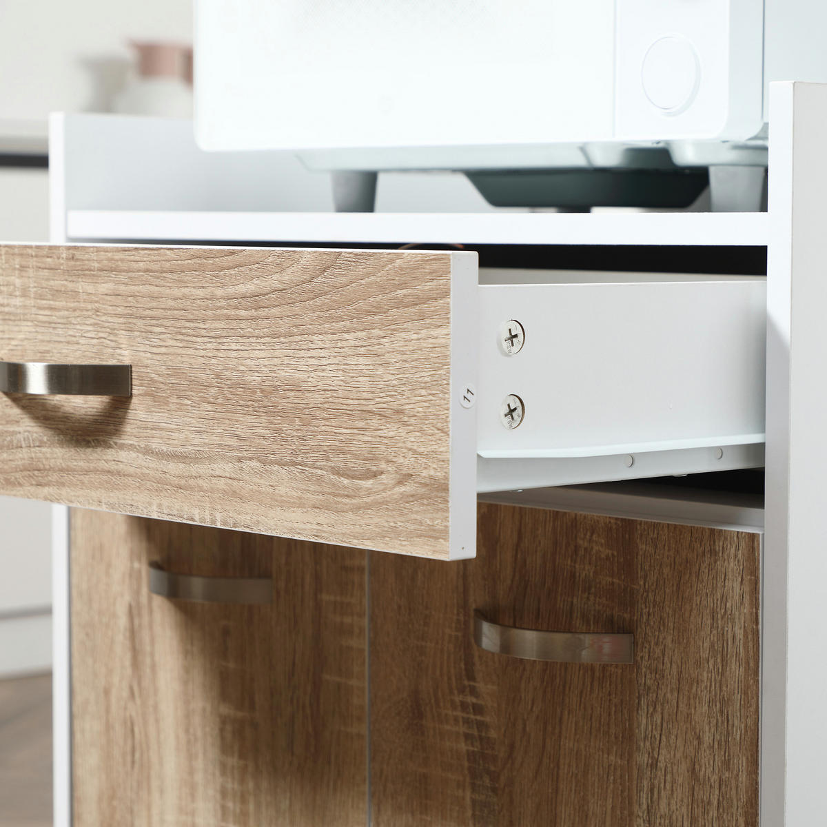 KÜCHENWAGEN DE-17097 Helleiche - Eichefarben, Holzwerkstoff (40/77/60cm) - ComfortXL