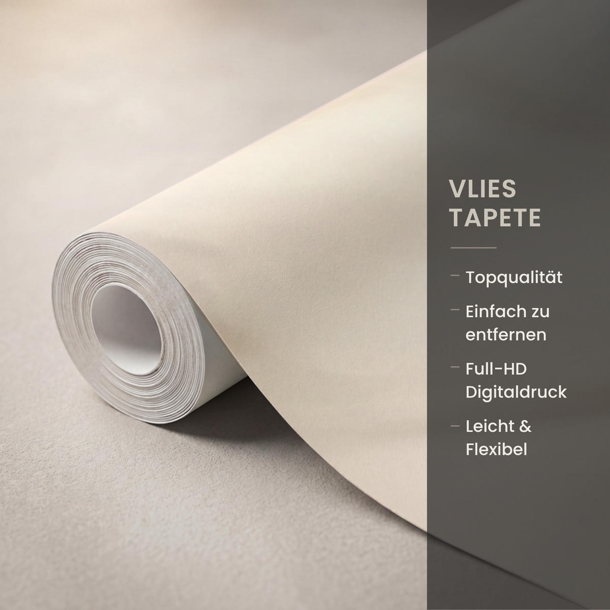 TAPETE - Wild - Blumen - Weiß - 260x200 cm - Creme, Papier (260/200cm) - OnlyWow