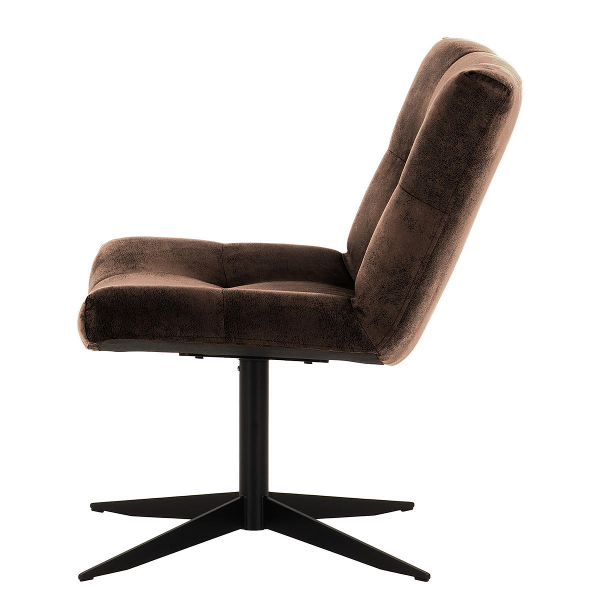 SESSEL - Schwarz/Braun, Textil/Metall (67/82/74cm) - home24