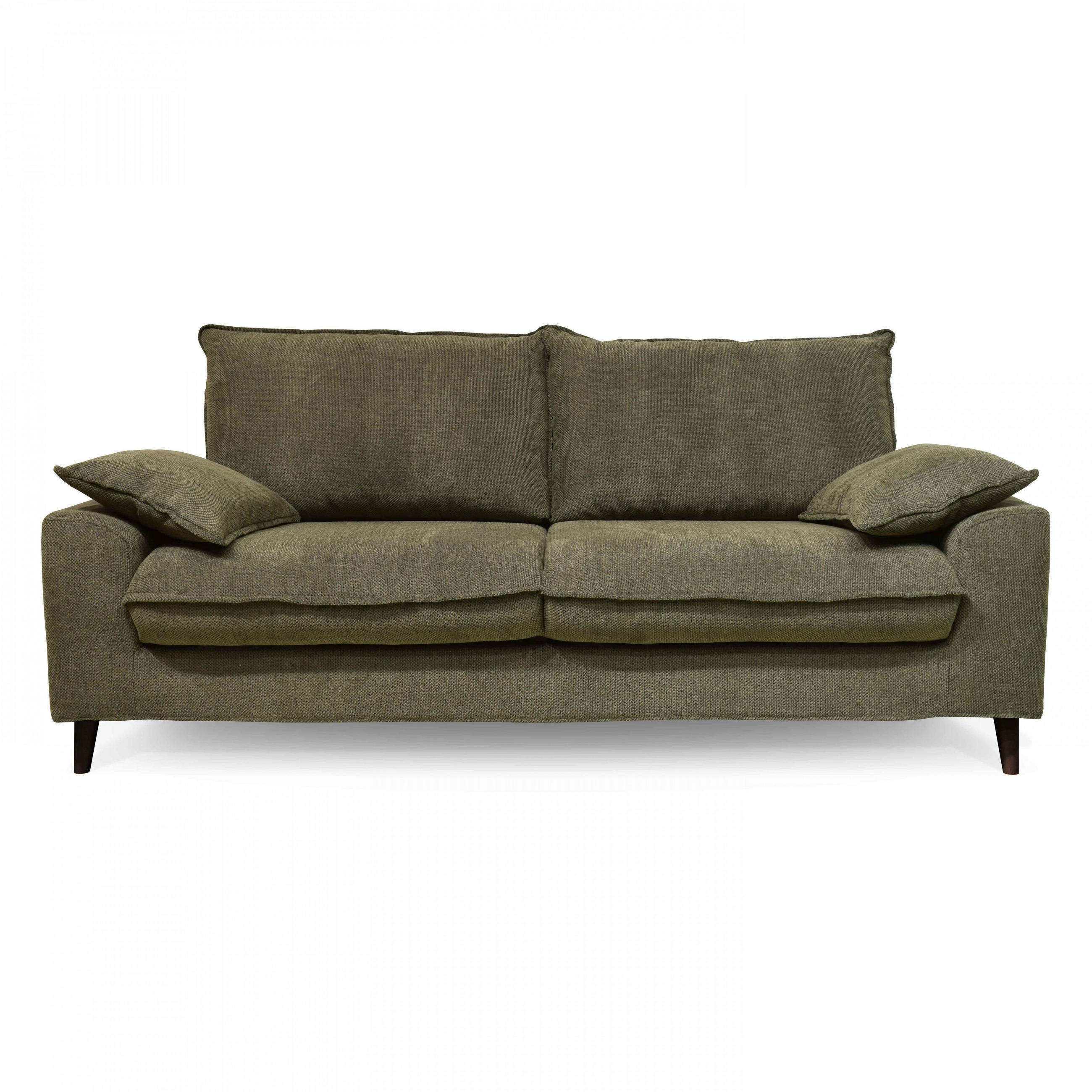 3-SITZER-SOFA, Stoff, Grün - Grün, Textil (97/88/205cm) - Oviala