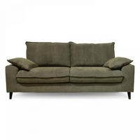 3-SITZER-SOFA, Stoff, Grün - Grün, Textil (97/88/205cm) - Oviala