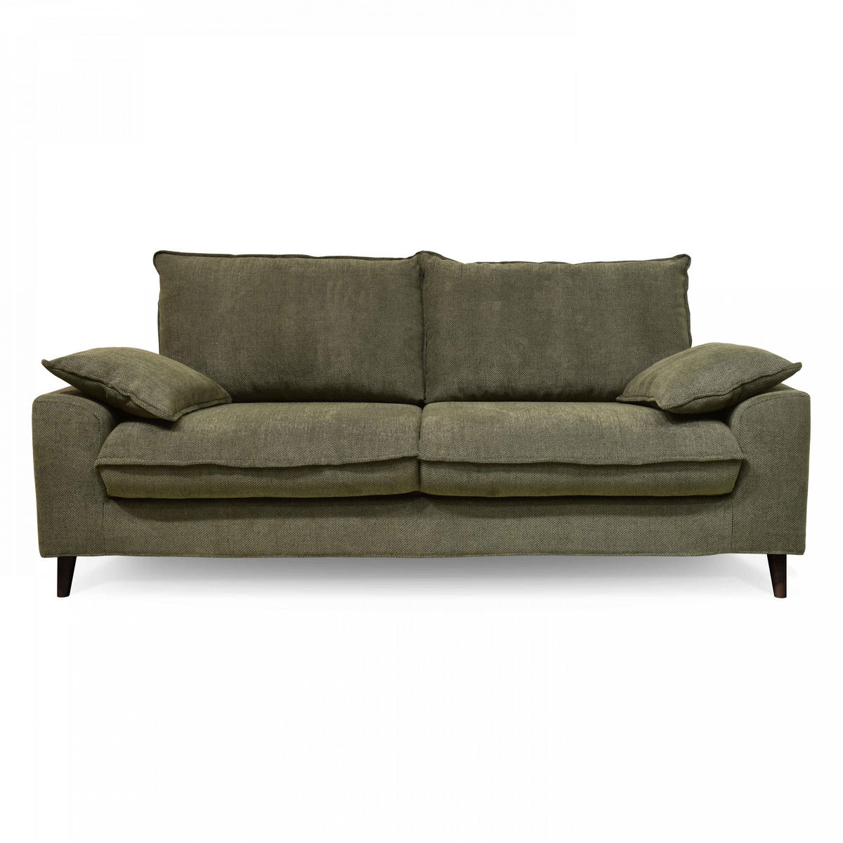 3-SITZER-SOFA, Stoff, Grün - Grün, Textil (97/88/205cm) - Oviala