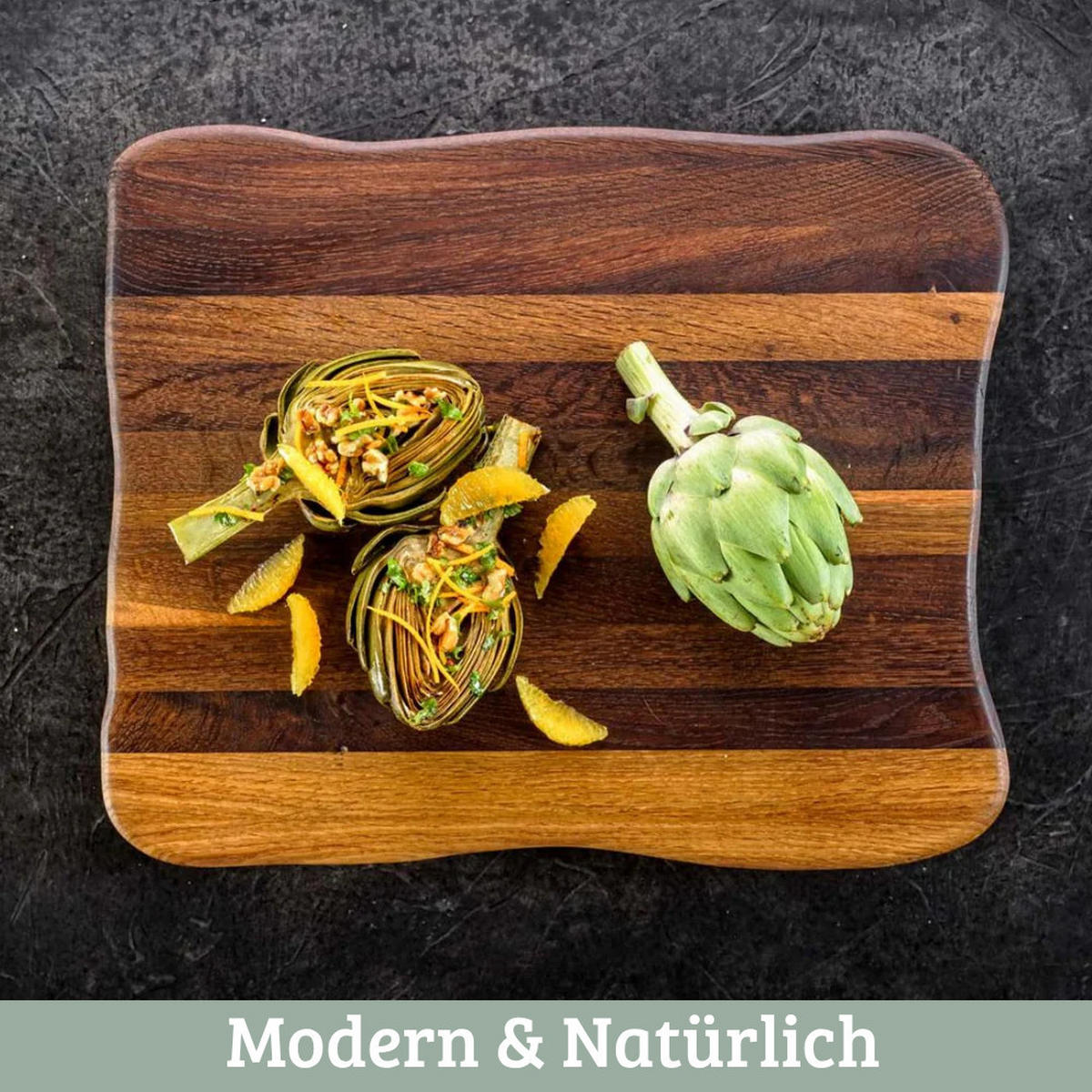 SCHNEIDEBRETT Holz groß DOLU klingenschonend 40x33x4,5 cm Dunkelbraun - Dunkelbraun, Holz (40/33cm) - DELUKE