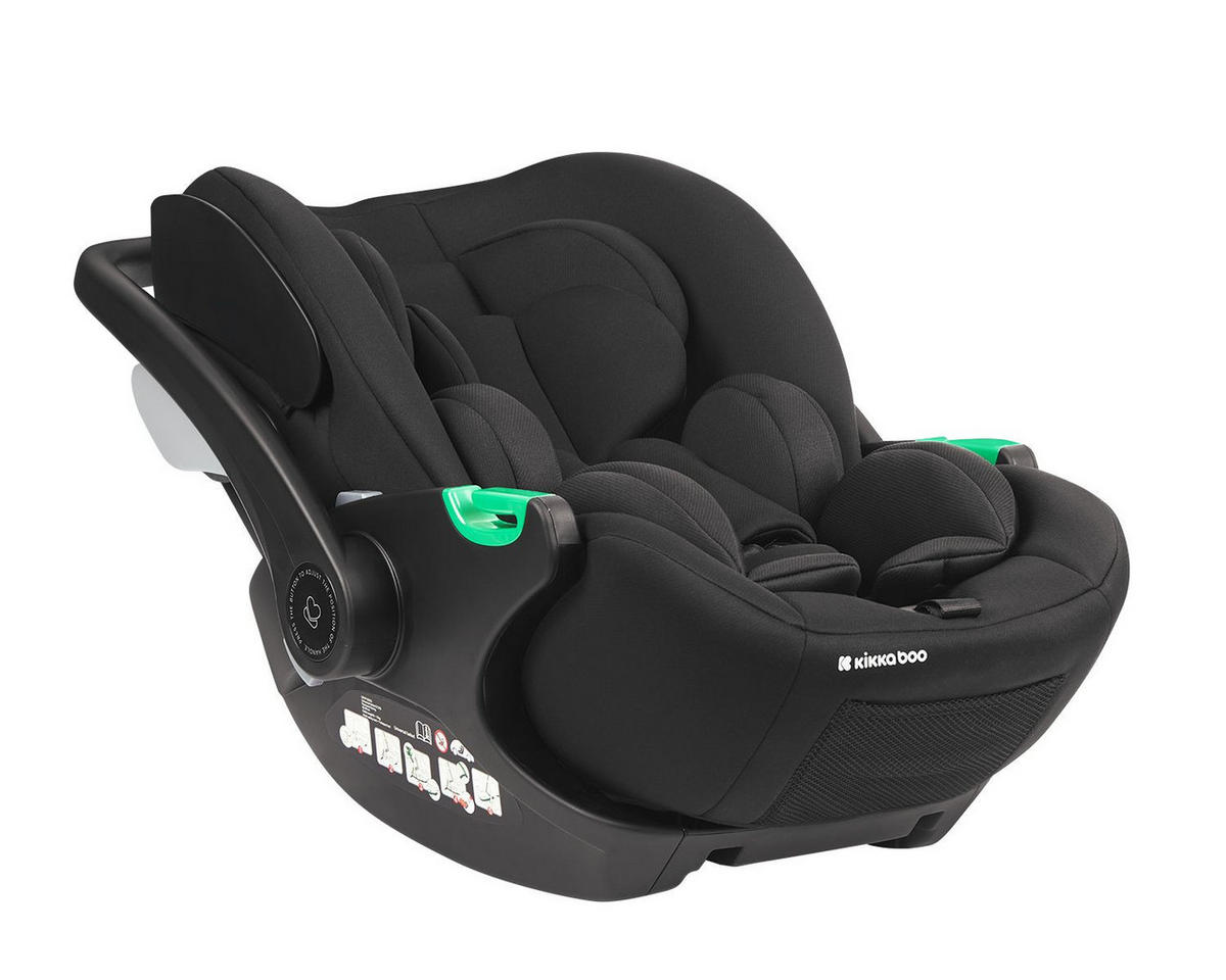 BABYSCHALE i-Trail i-Size schwarz (40 - 87 cm) Gruppe 0+ Ganzkörperkissen, SPS - Schwarz, Kunststoff (44/67/60cm) - Kikka boo