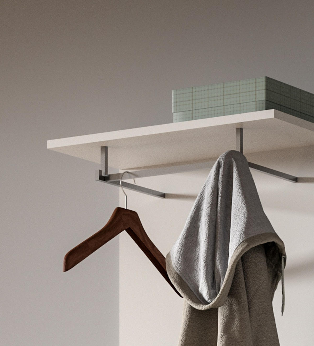 GARDEROBE Set 4-teilig weiß Hochglanz 140 cm, Kombination mit viel Stauraum - Weiß Hochglanz/Silberfarben, Glas/Holzwerkstoff (140/191/37cm) - Inn.Furn