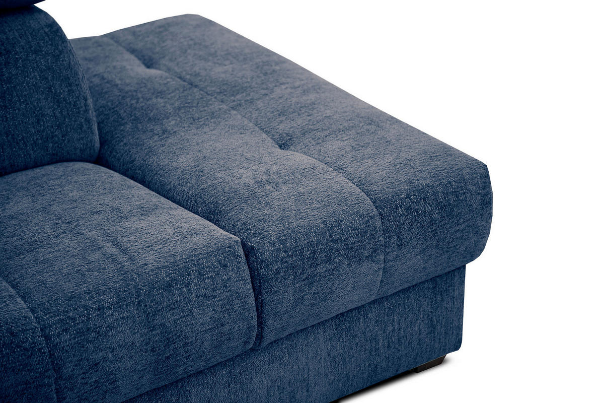 ECKSOFA CALVERA 5-Sitzer, dunkelblau - Dunkelblau, Holzwerkstoff/Textil (298/239cm) - Courtois Laville