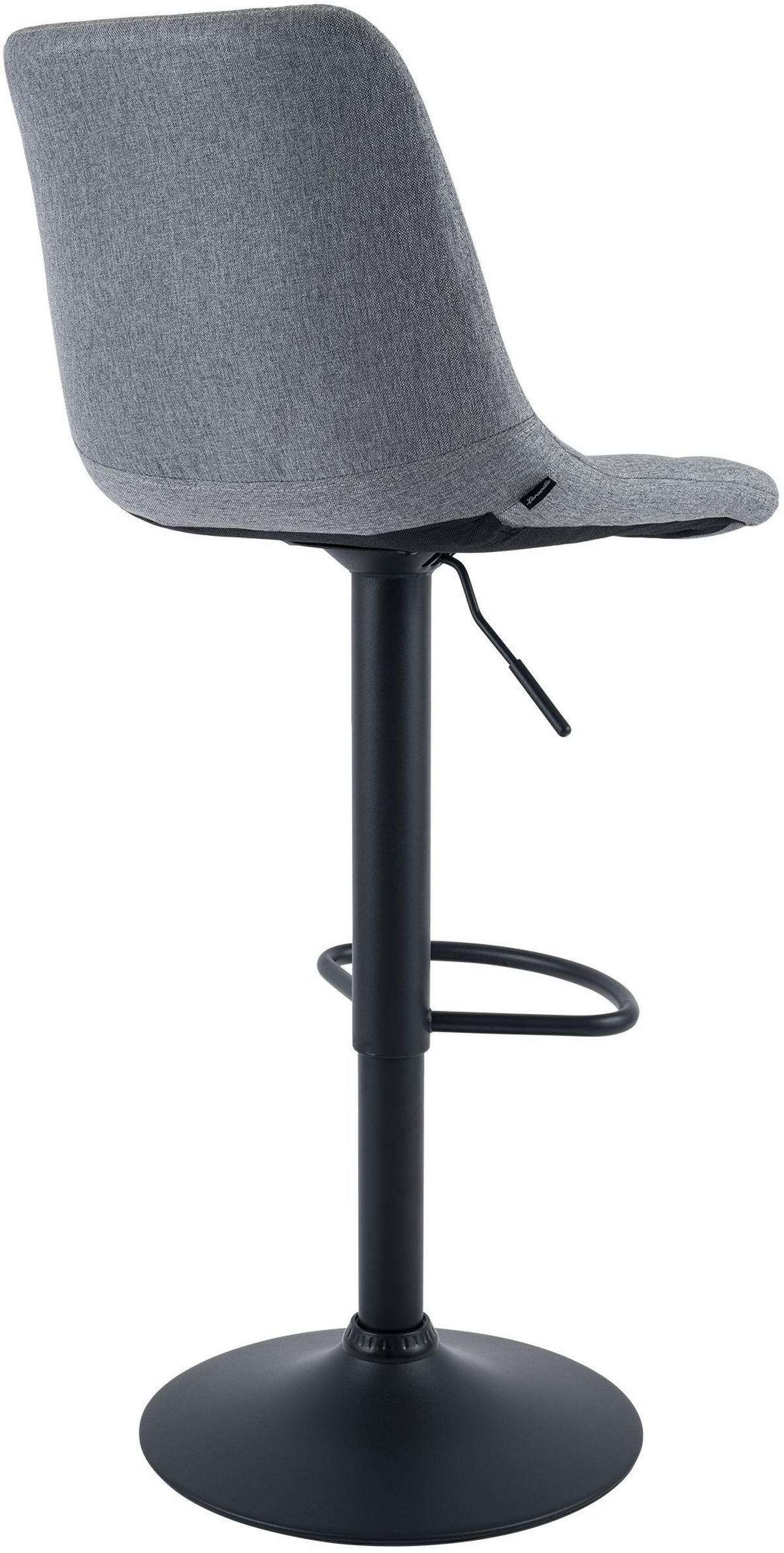 BARHOCKER Stoff Grau - Schwarz/Grau, Textil/Metall (44/108/50cm) - CLP