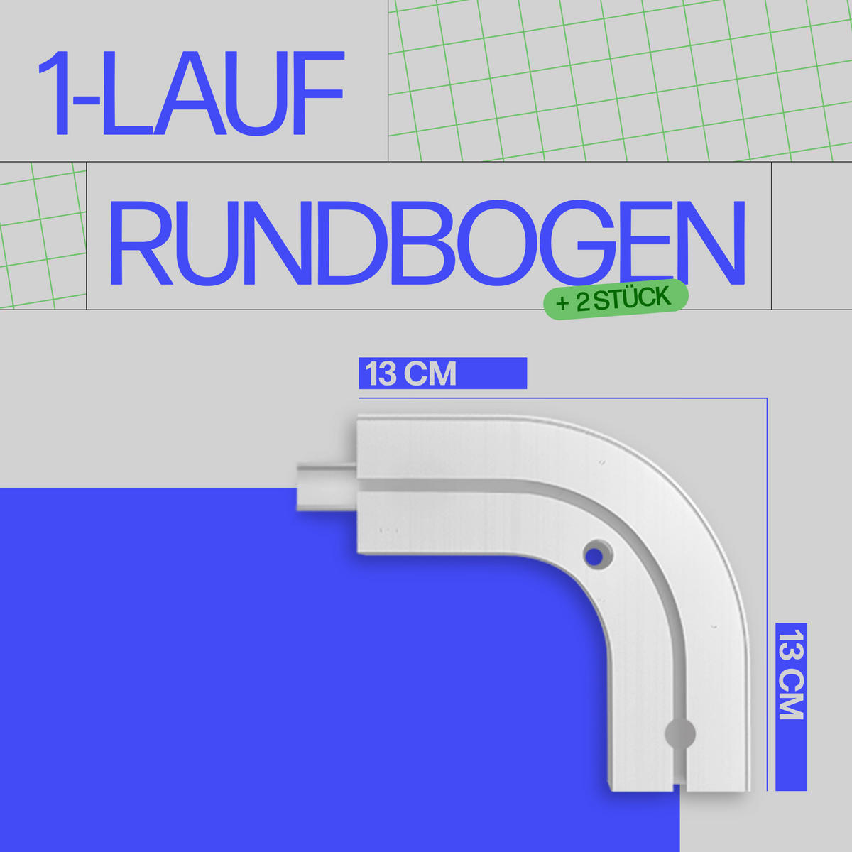 GARDINENSCHIENE - Komplettset inkl. Zubehör 90cm 1-läufig + 2er Set Rundbogen - Weiß, Kunststoff (6/90cm) - Bestlivings