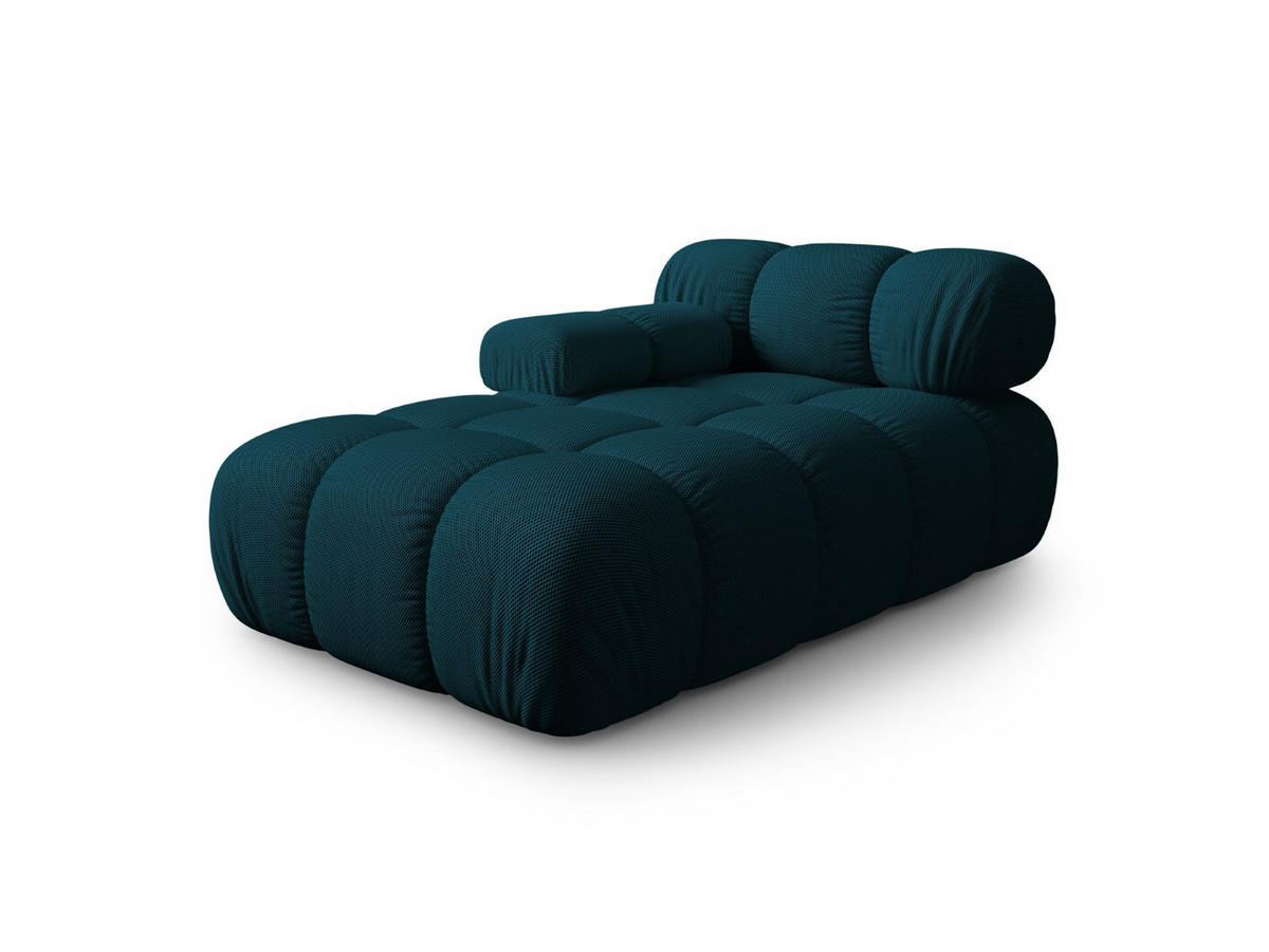 CHAISELONGUE links Bellis aus 3D-Stoff marineblau - Blau, Textil (94/70/155cm) - Micadoni
