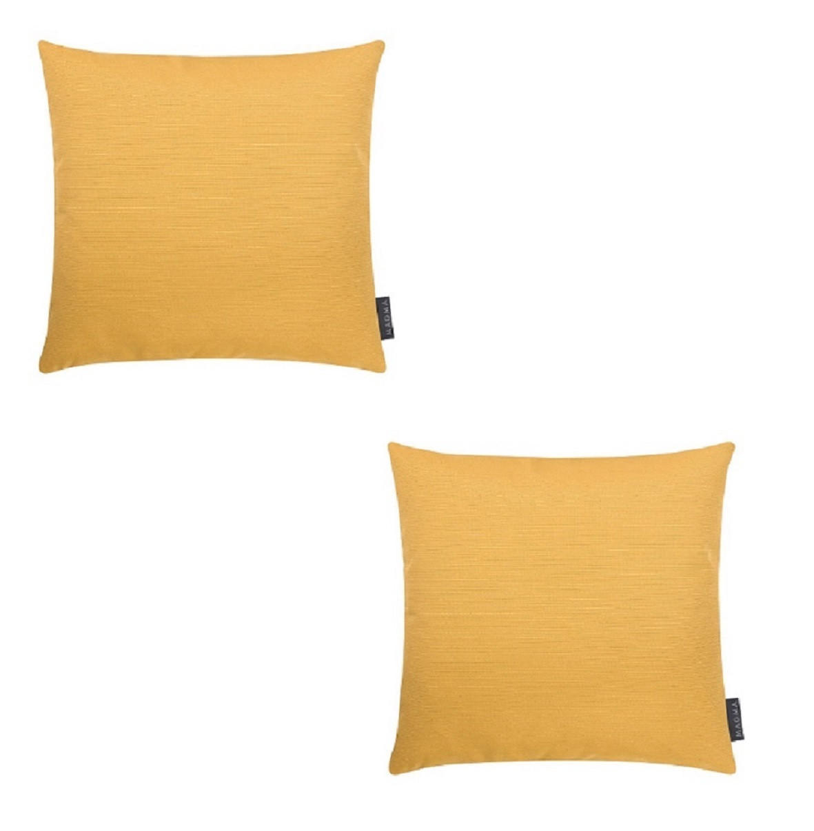 KISSENHÜLLE 2er Set Fino uni 40/40 cm - Currygelb, Textil (40/40cm) - Magma Heimtexx