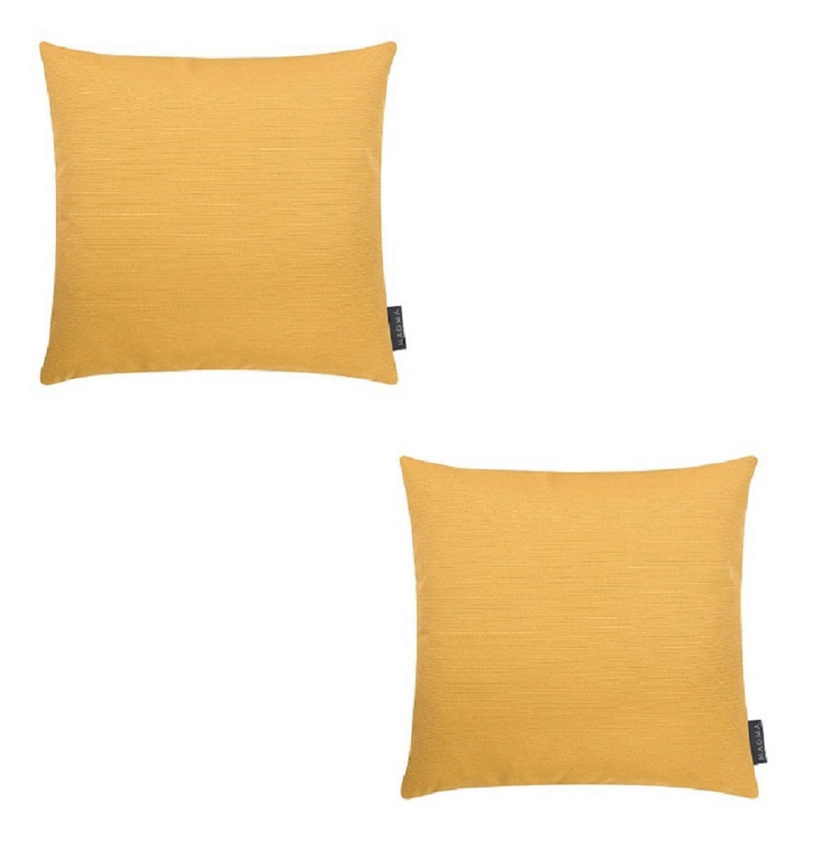 KISSENHÜLLE 2er Set Fino uni 40/40 cm - Currygelb, Textil (40/40cm) - Magma Heimtexx