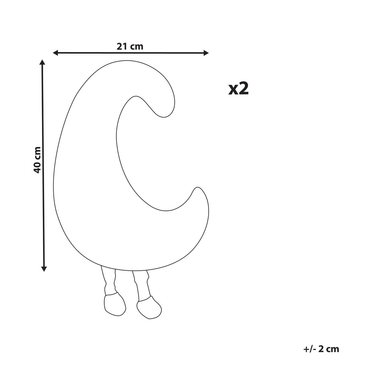 KINDERKISSEN 2er-Set Cremeweiß 21/40 cm Moonlighter - Ecru, Textil (21/40cm) - Beliani