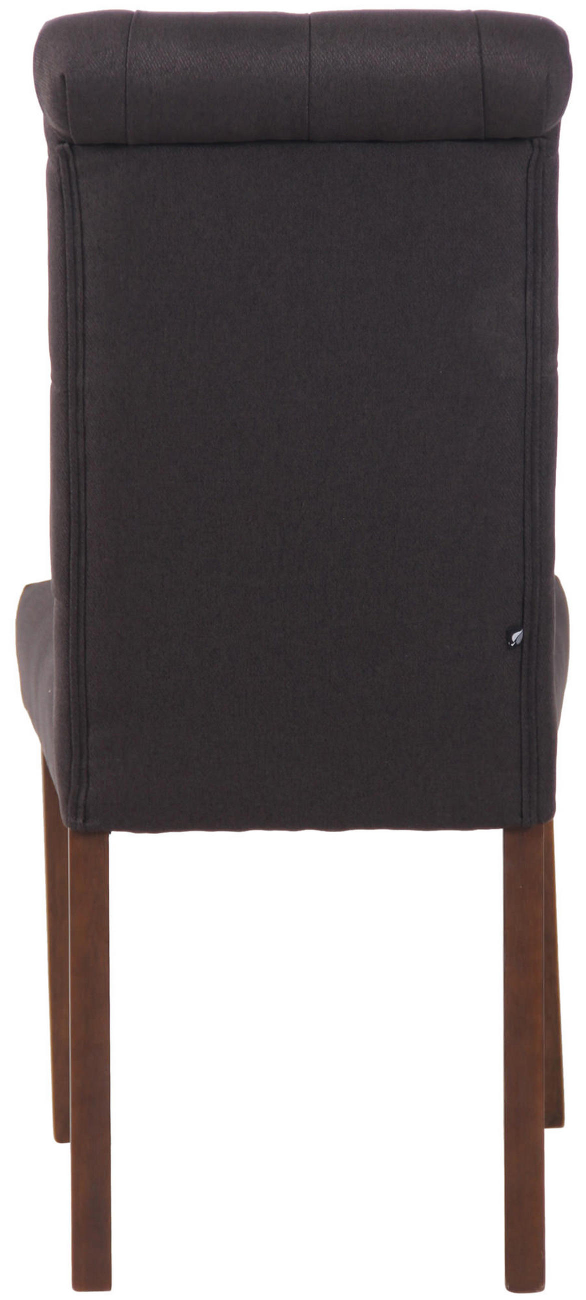 ESSZIMMERSTUHL Lisbon Stoff, Gestell Kautschukholz Braun Schwarz - Schwarz/Braun, Holz/Textil (45/98/63cm) - TPFLiving