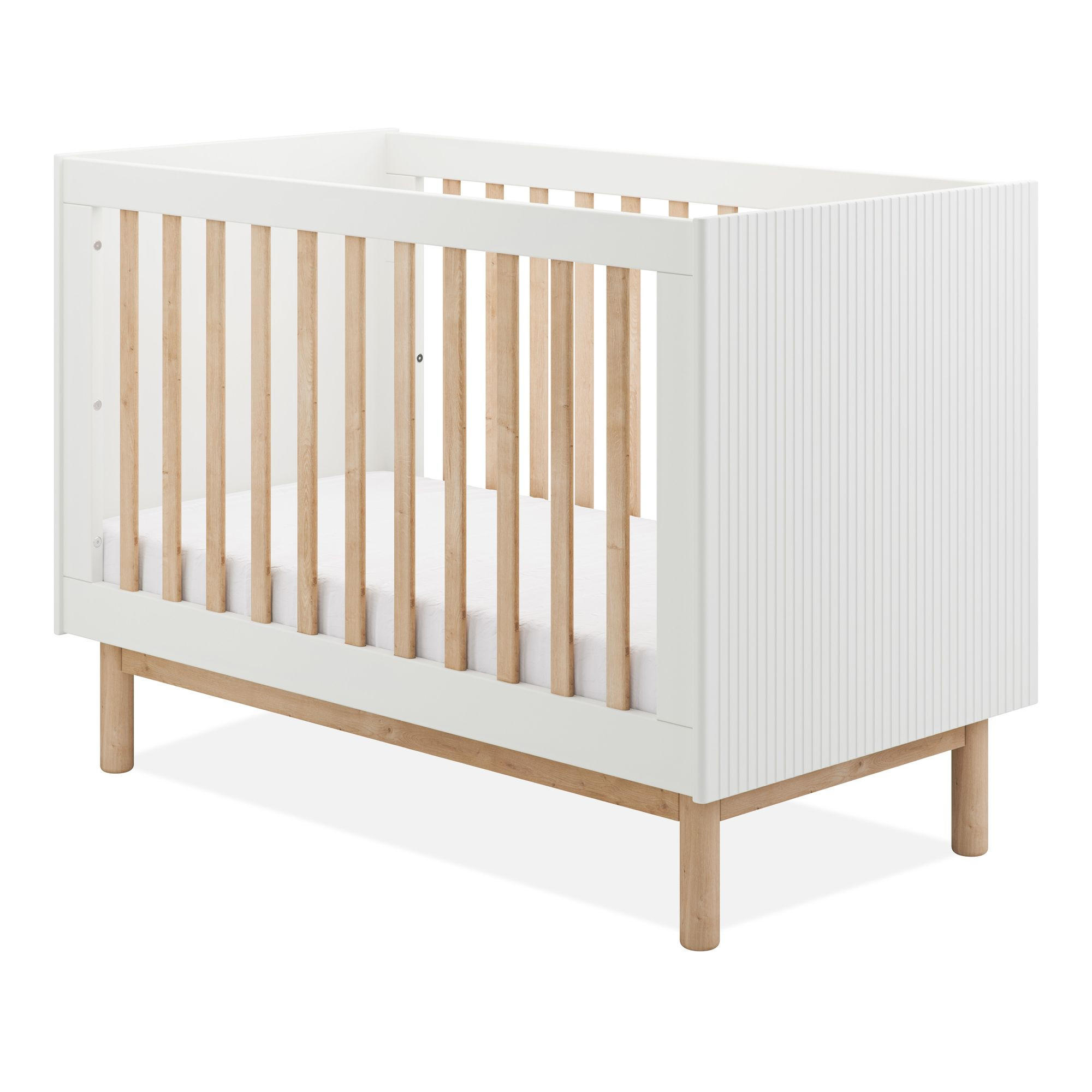 Konsimo® Gitterbett Weiß 124x88x66 cm