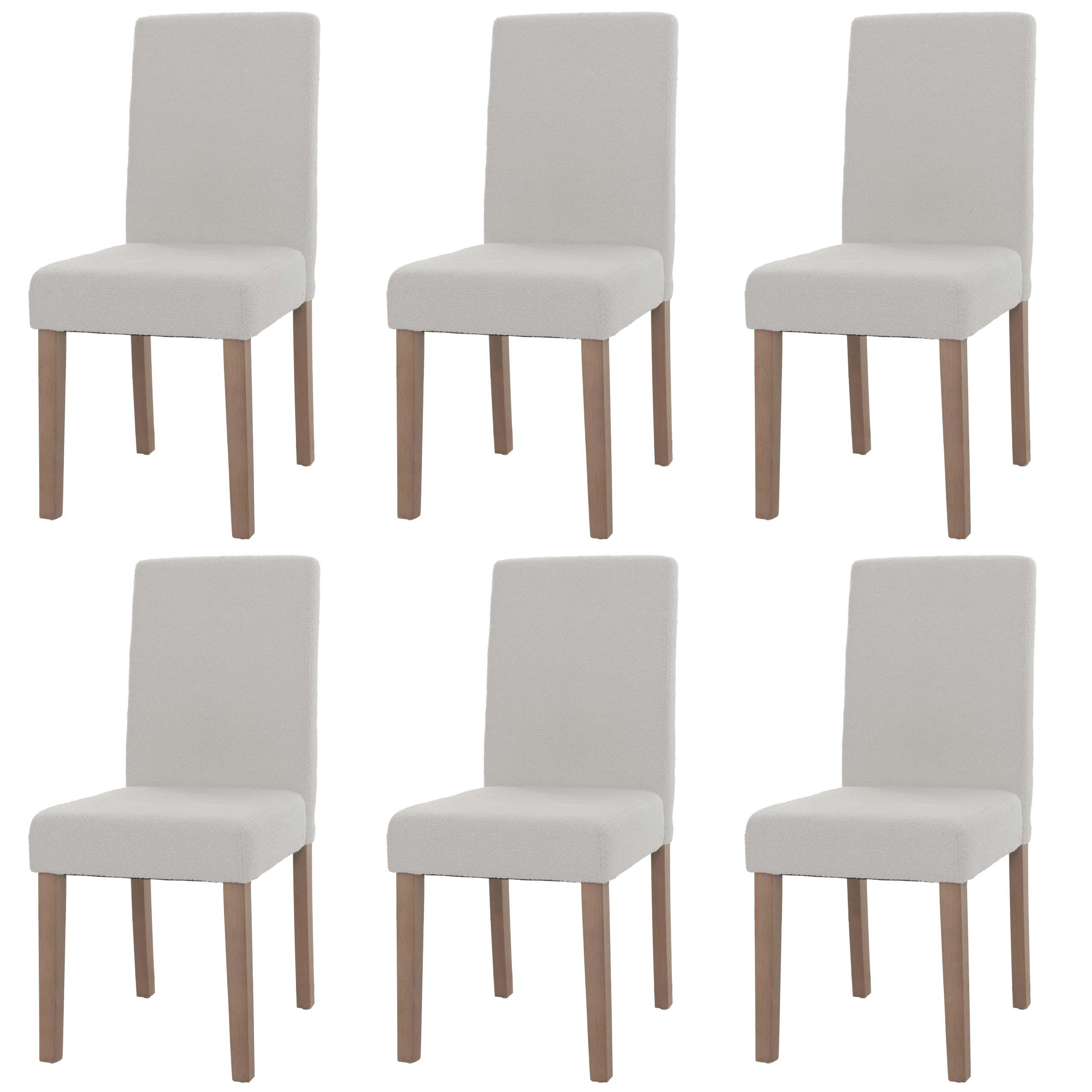 ESSZIMMERSTUHL Cremeweiß 6er-Set - Weiß, Textil (42/90/50cm) - MCW