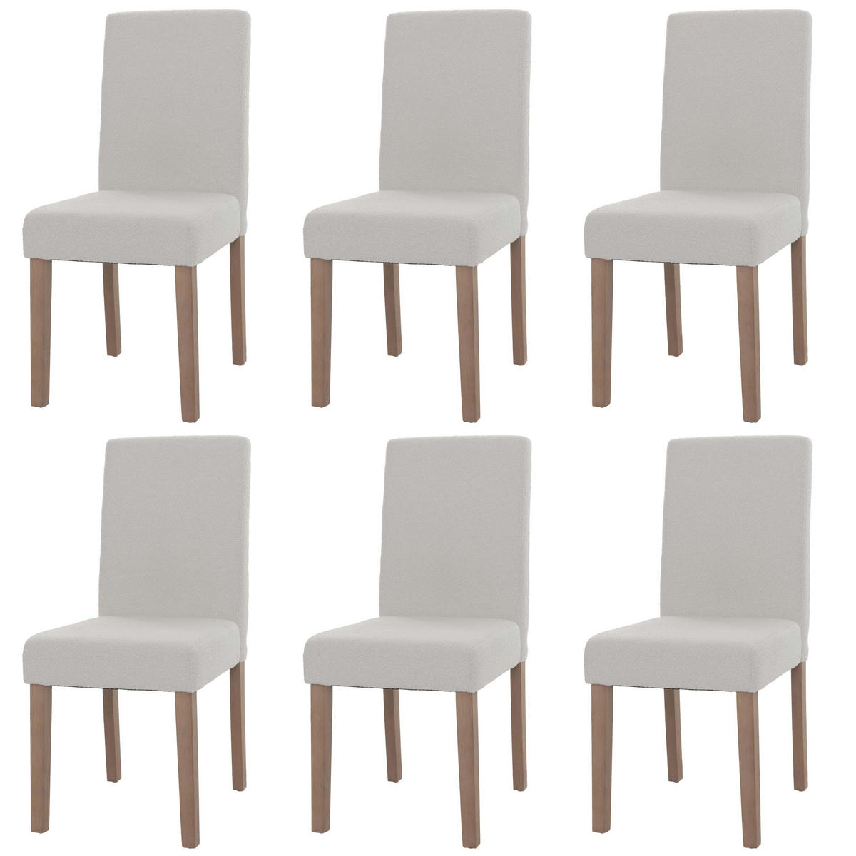 ESSZIMMERSTUHL Cremeweiß 6er-Set - Weiß, Textil (42/90/50cm) - MCW