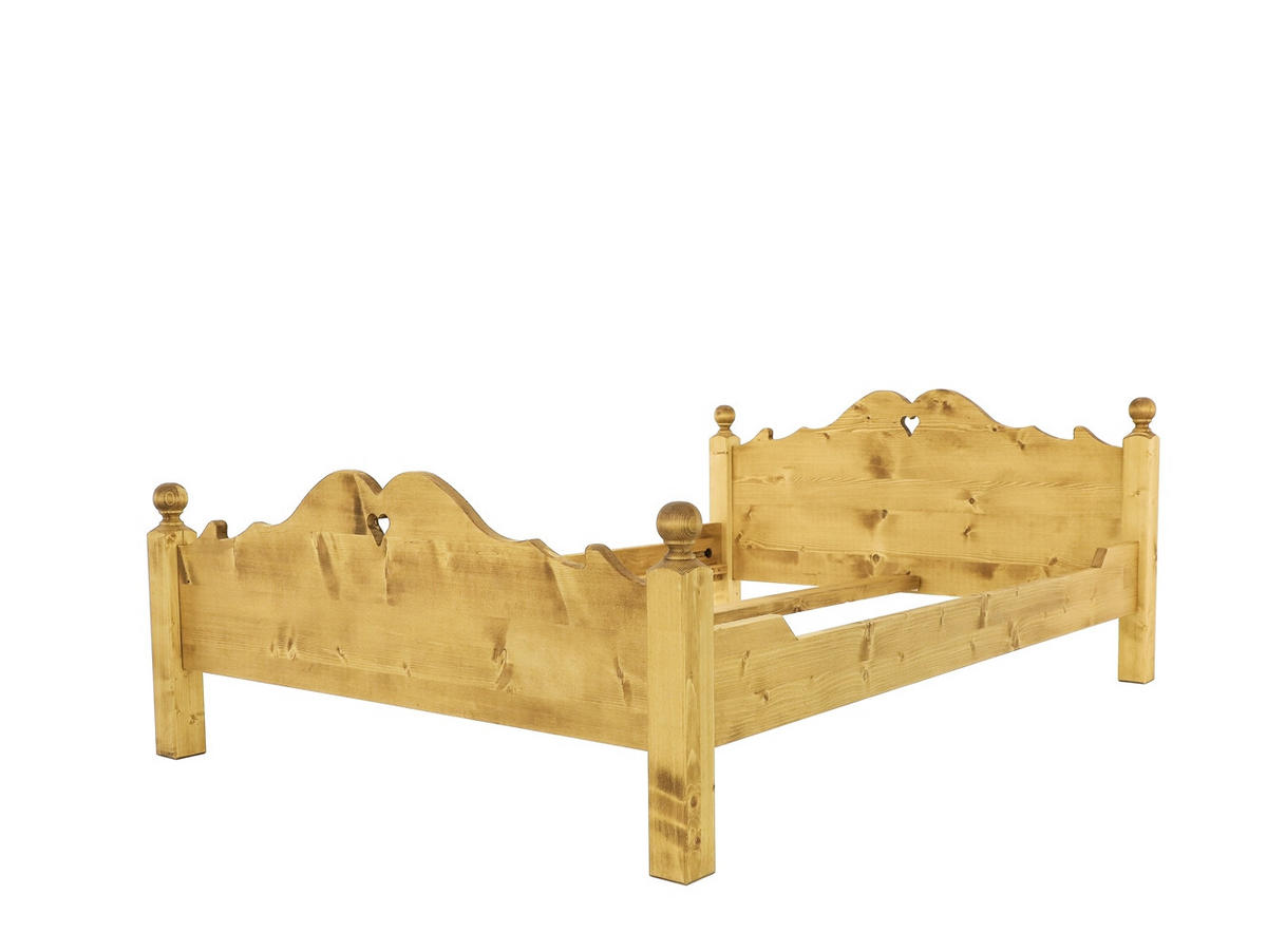 BETT aus Massivholz MEXICANA - Honig, Holz (180/200cm) - Seart