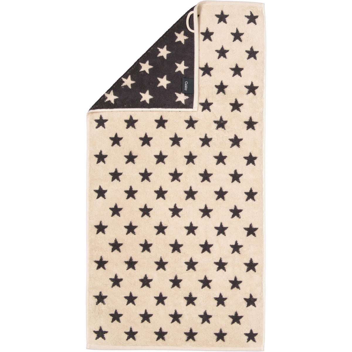 HANDTUCH NEW STARS STERNE KLEIN 6261 BEIGE/BASALT - 37 - Grau, Textil (50/100cm) - Cawoe