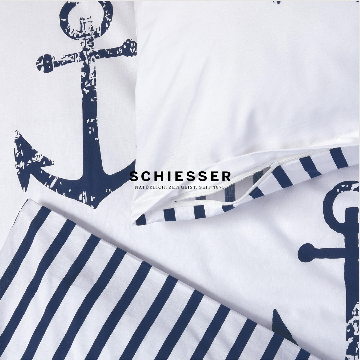 BETTWÄSCHESET Marina - Renforcé - 2-teilig - 155 x 220 cm - Weiß - Weiß, Textil (155/220cm) - SCHIESSER