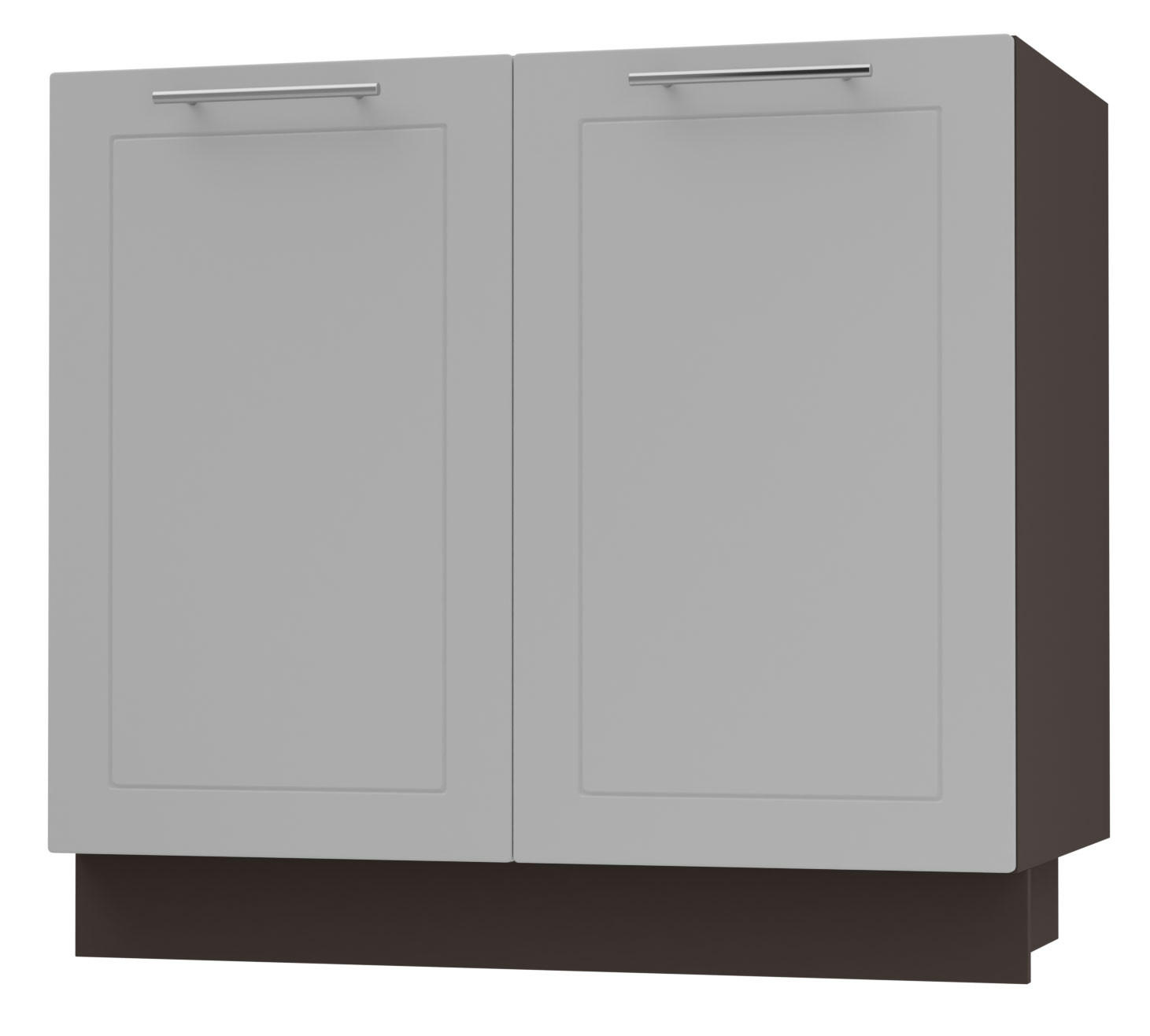 UNTERSCHRANK Bari D11/90 Lava / RAL 7040 fenstergrau 90 / 50 / 82cm - Dunkelgrau/Grau, Holz/Holzwerkstoff (90/82/50cm) - Feldmann-Wohnen