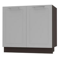 UNTERSCHRANK Bari D11/90 Lava / RAL 7040 fenstergrau 90 / 50 / 82cm - Dunkelgrau/Grau, Holz/Holzwerkstoff (90/82/50cm) - Feldmann-Wohnen