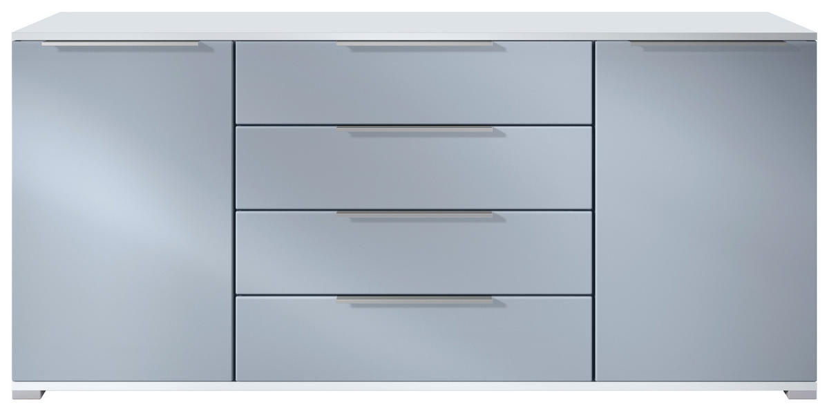 SIDEBOARD Linio Denim matt - Pastellblau, Holzwerkstoff (166.5/75.5/35cm) - Vladon