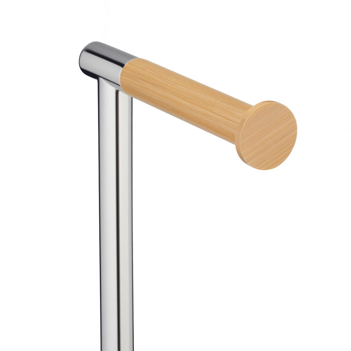 WC-GARNITUR Silber Edelstahl 2 Ersatzbürstenköpfe - Silberfarben, Kunststoff/Metall (23/66.5/18cm) - Relaxdays