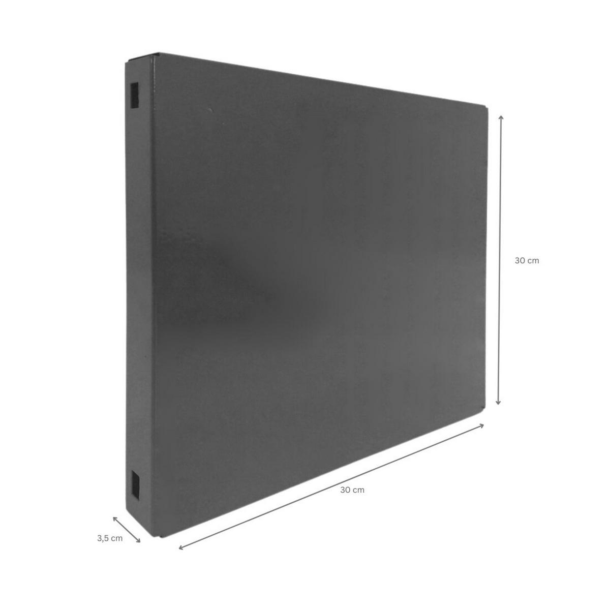 DOPPELPACK 2x Memoboard aus Stahl geschlossen | HxBxT 30x30x3,5cm | Grau | Wandtafel Trägersystem - Grau, Metall (30/30/3.5cm) - PROREGAL