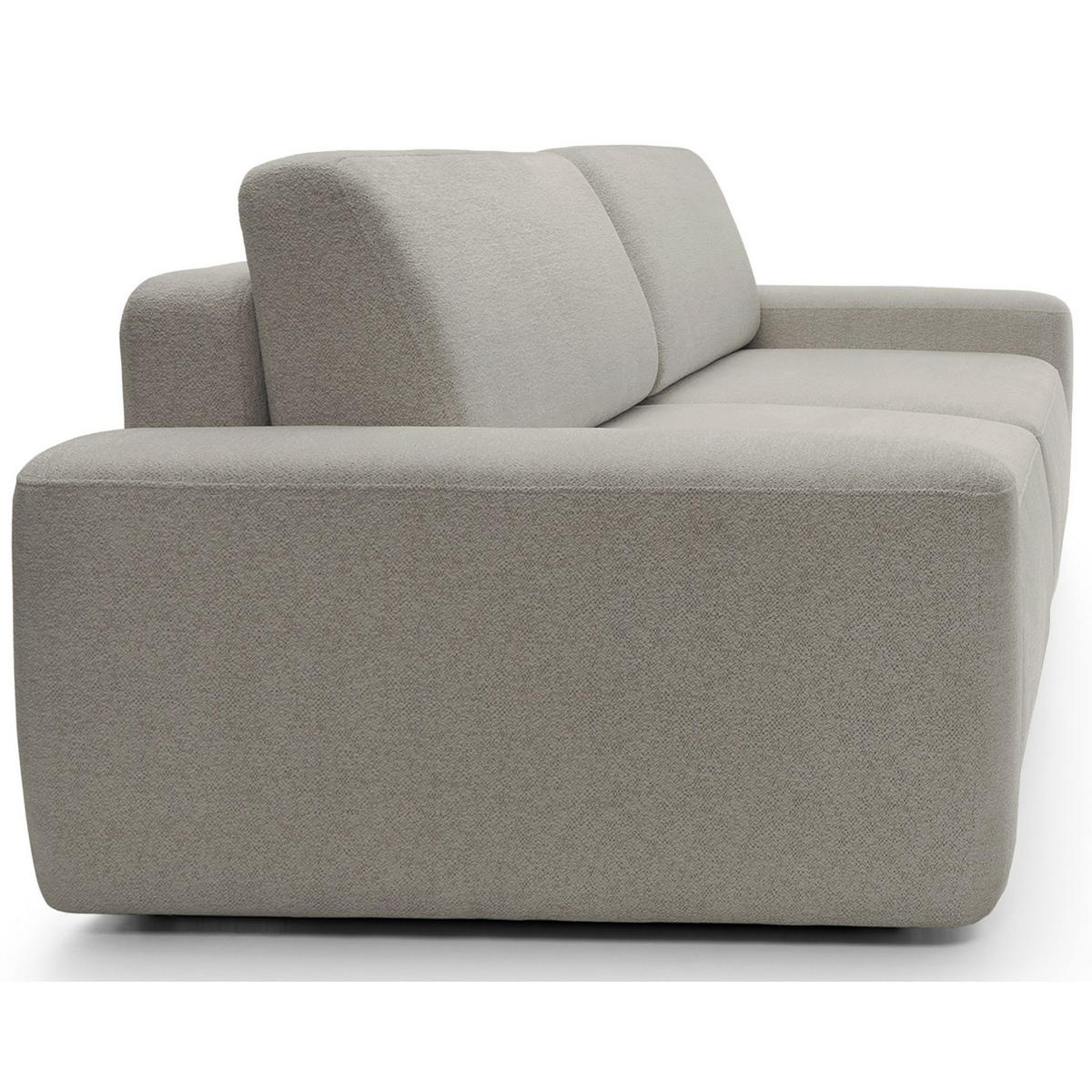 3-SITZER SOFA Baleo Greige Chenille-Bezug - Taupe/Schwarz, Kunststoff/Textil (257/82/105cm) - Selsey