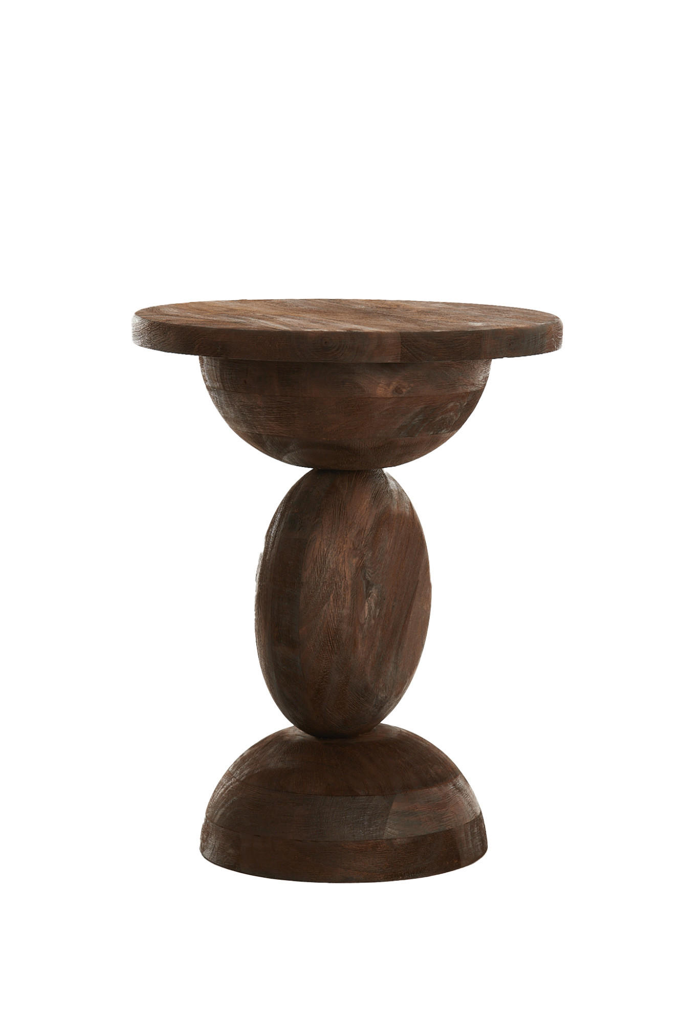 BEISTELLTISCH Mirto Braun Ø40/50 cm - Dunkelbraun, Holz (40/40/50cm) - Light & Living