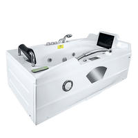 WHIRLPOOL Pool Badewanne mit TV T42L-TH-ALL 171x92cm - Weiß, Glas/Kunststoff (92/79/171cm) - AcquaVapore by Sandra Jentho